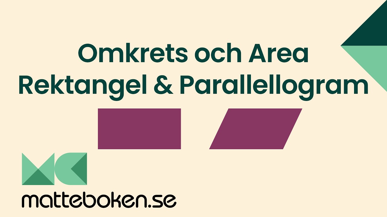 Parallellogram och rektangel - Geometri - Steg 1