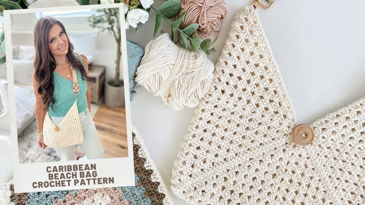 Easy Crochet Granny Square Bag | Includes how to add a Liner to crochet bag