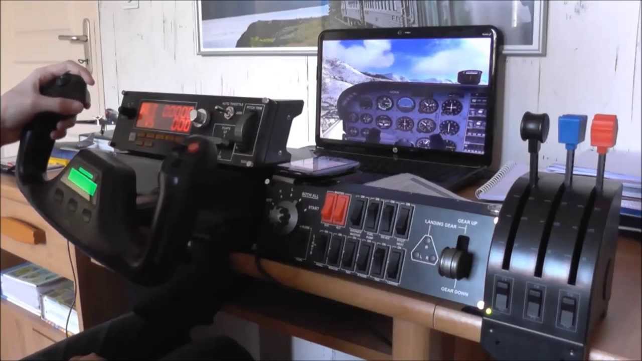 FSX | Saitek + instruments | Cold and dark | take off | In flight | Landing Cessna 172