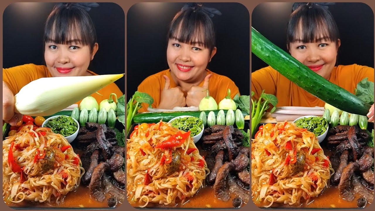 ส้มตำเผ็ดๆแซ่บๆกับไส้ย่างชาโค อร่อยแซ่บเข้ากันสุดๆ @ตั้งใจกิน 