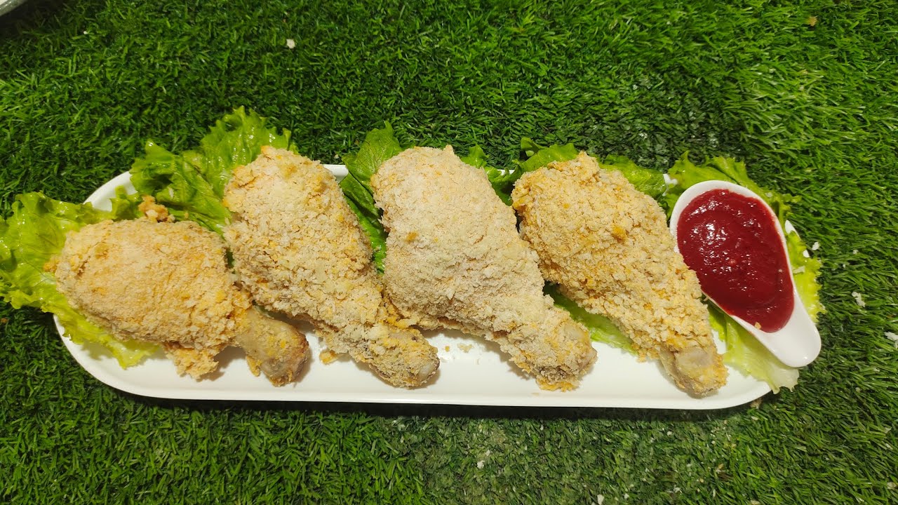 Zero Oil Crispy Chicken Drumstick Recipe.No Oil No Fry Wieght loss  Friendly Recipe.