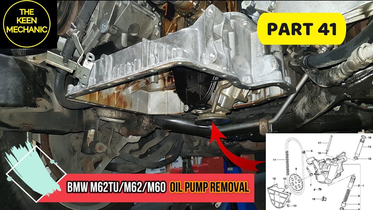 BMW E38 M62TU OIL PUMP REMOVAL HOW TO REMOVE OIL PUMP ON E39 540i 535i BMW 735i 740iL M60 M62 X5 E53