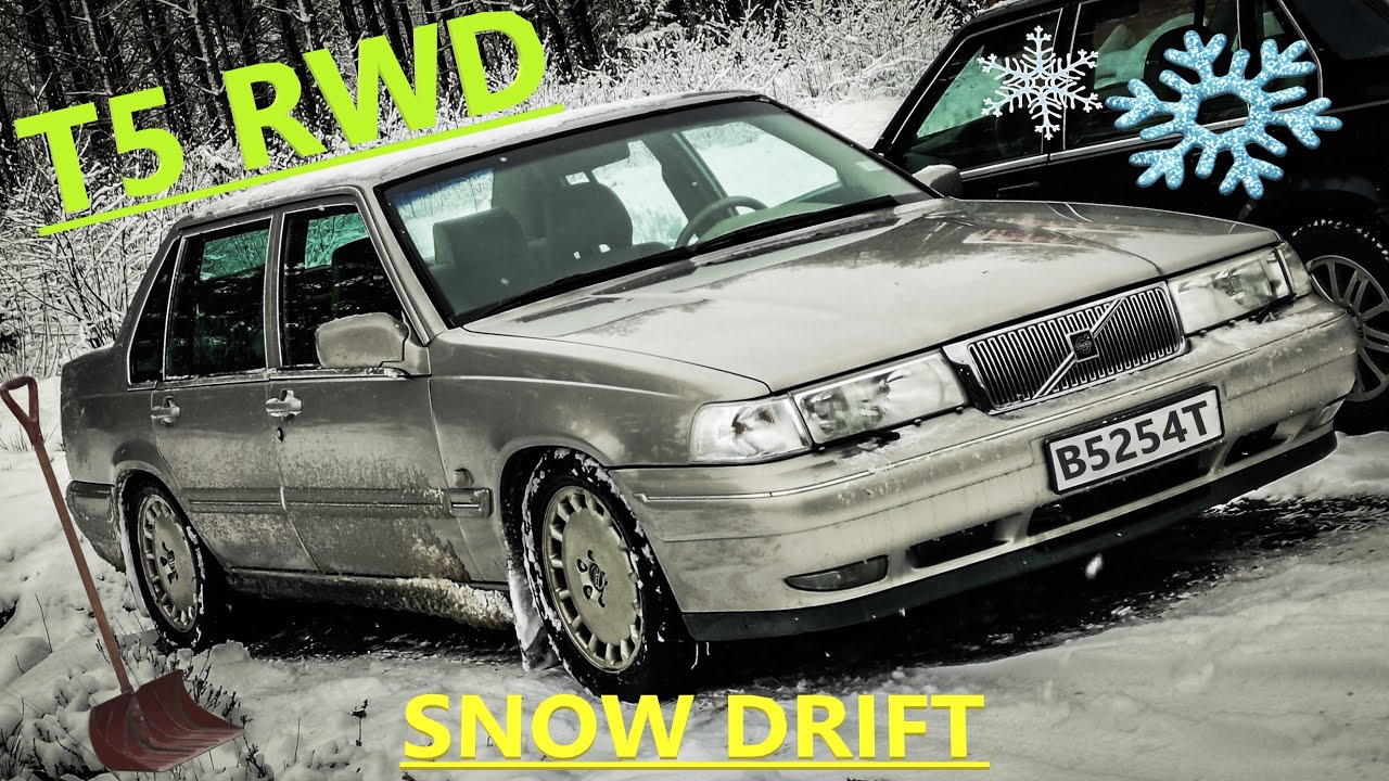Volvo 960 T5 SNOW DRIFT Code RED Weather! BRUTAL 5 cylinder Sound!