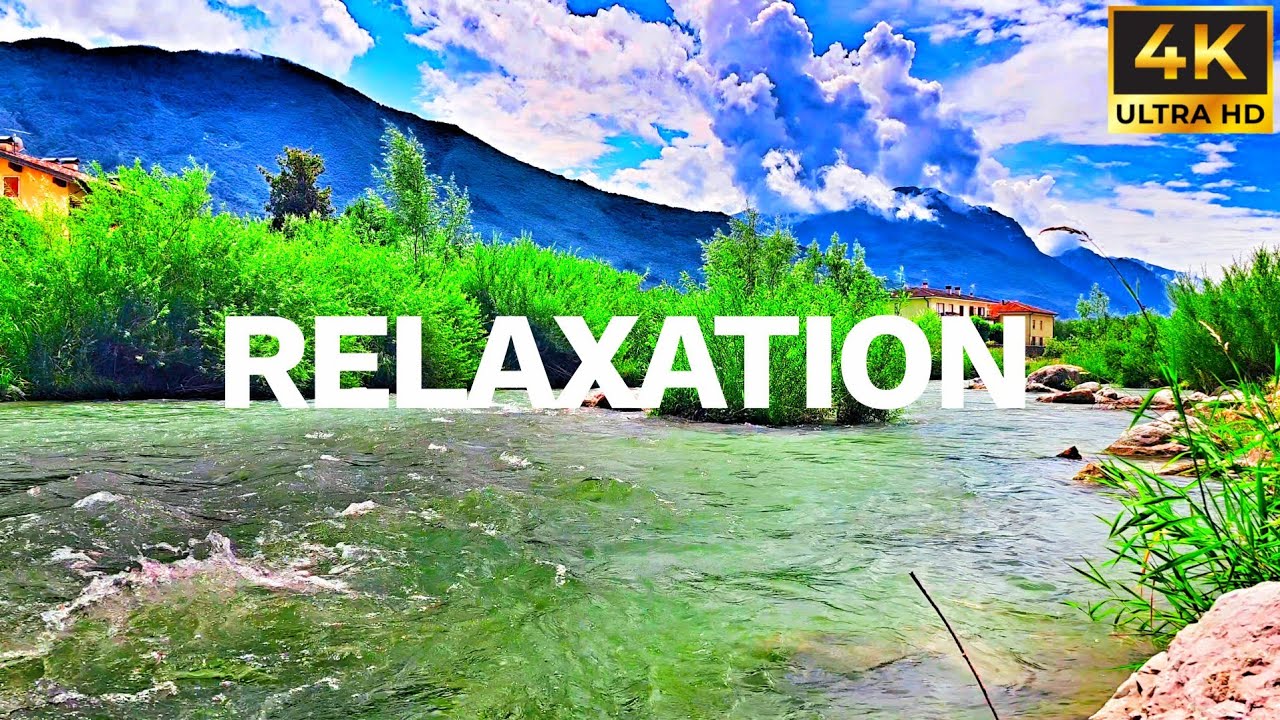 Relaxing Stream in Italy 4K  Nature Sounds & Birds for Sleep, Study, Relaxation.