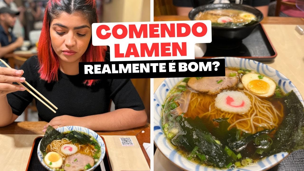 Comendo Lamen Pela Primeira Vez | Aska LIBERDADE - SP