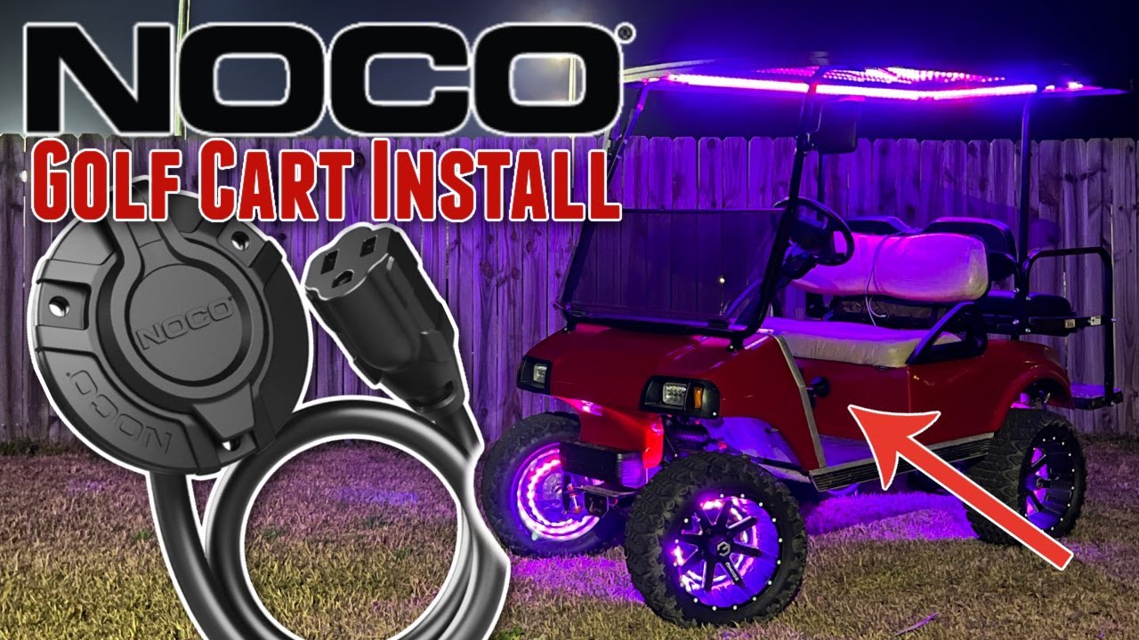 HOW TO INSTALL NOCO GENIUS GCP1 15AMP PLUG | GOLF CART ONBOARD CHARGER | PERFECT DIY FIT & FINISH