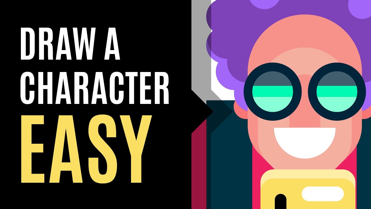 ПЕРСОНАЖ В ПЛЕТОМ ДИЗАЙНЕ, цифровая иллюстрация, пошаговое руководство по рисованию в Illustrator...