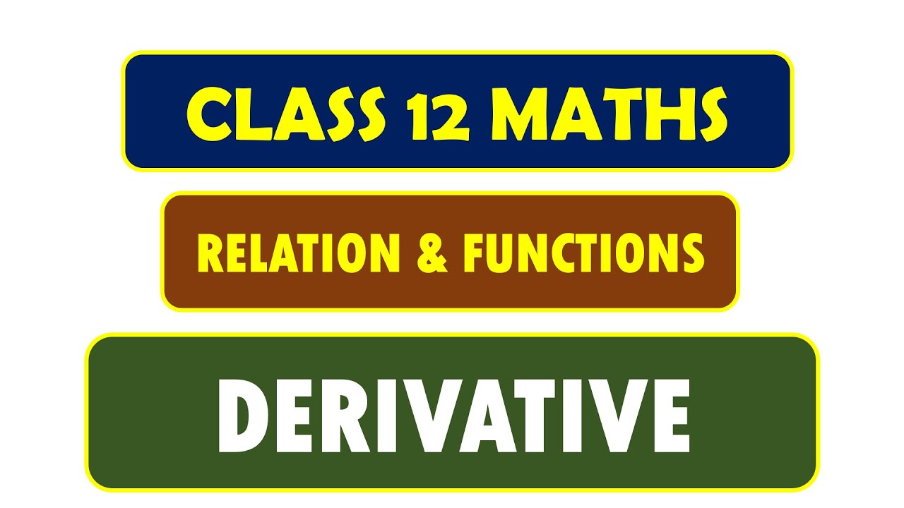 CLASS 12 MATHS | RELATION & FUNCTIONS  | DERIVATIVE 2,4,  MARKS QUESTIONS | PRE-BOARD PREPARATION