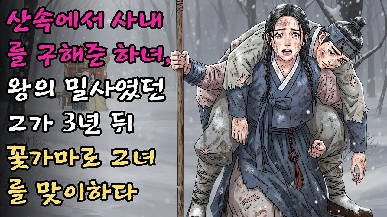 산속에서 다친 사내를 업고 데려와 치료해준 하녀, 그가 왕의 밀사였음을 알게 되고 3년 뒤 꽃가마를 타고 돌아와 그녀를 아내로 맞이하다 #야담 #민담 #전설 #설화