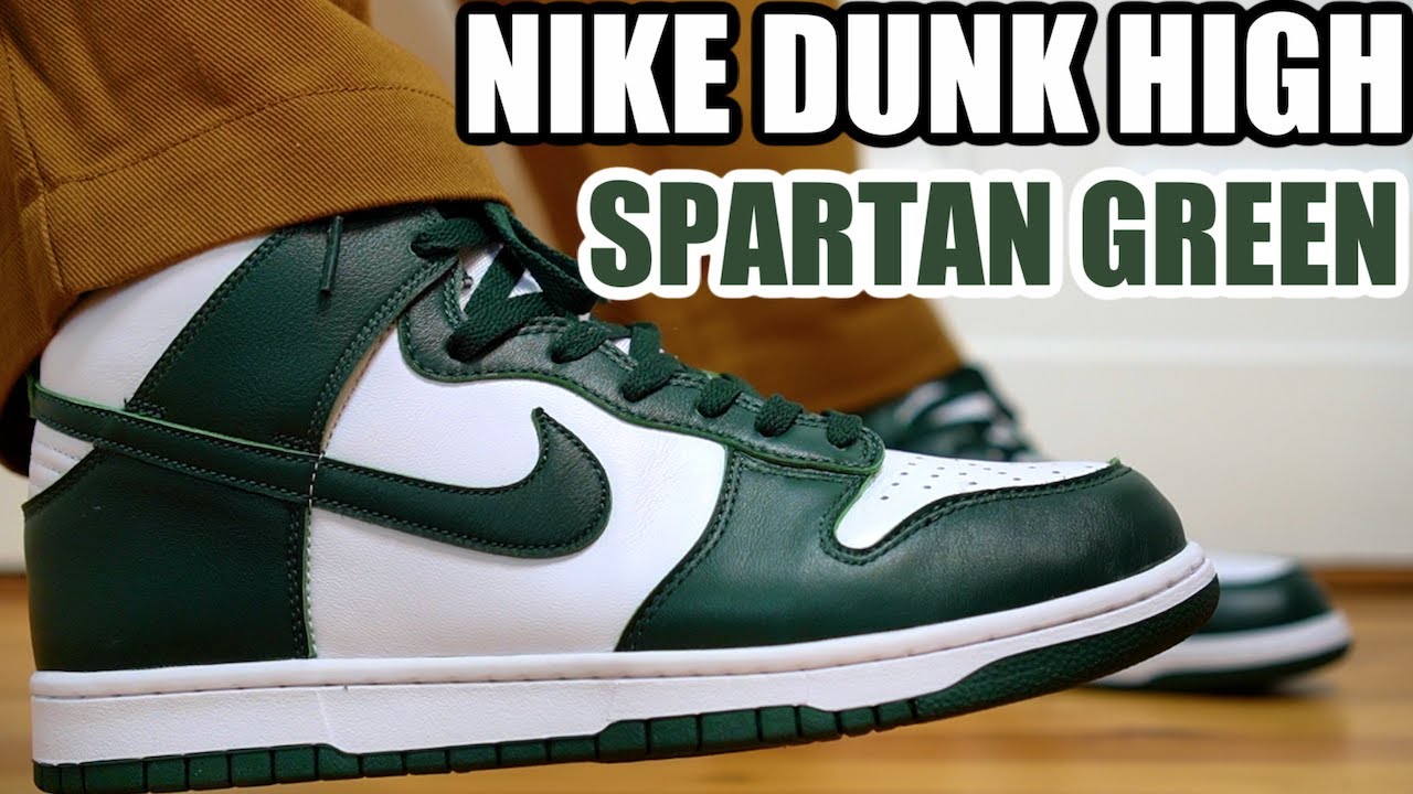 NIKE DUNK HIGH SPARTAN GREEN REVIEW & ON FEET + SIZING & RESELL PREDICTIONS + HOW TO STYLE