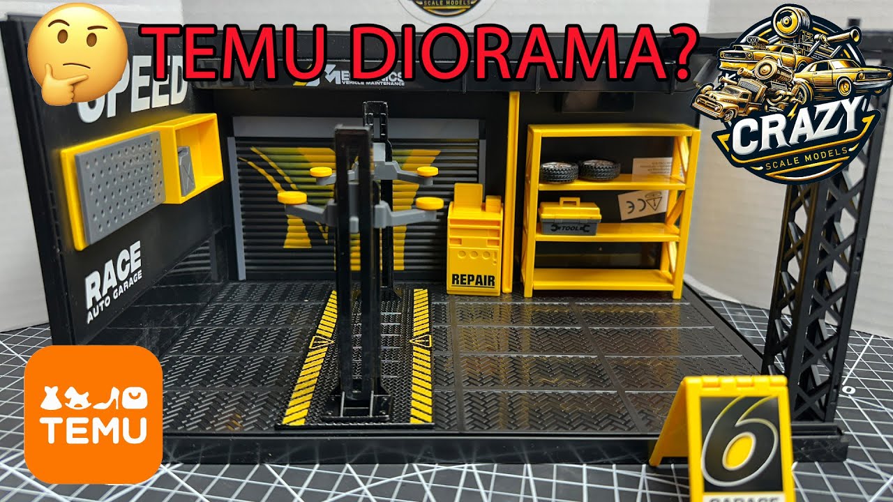Обзор и сборка диорамы Temu Speed ​​Shop в масштабе 1/24. Стоит ли диорама Temu своих денег?