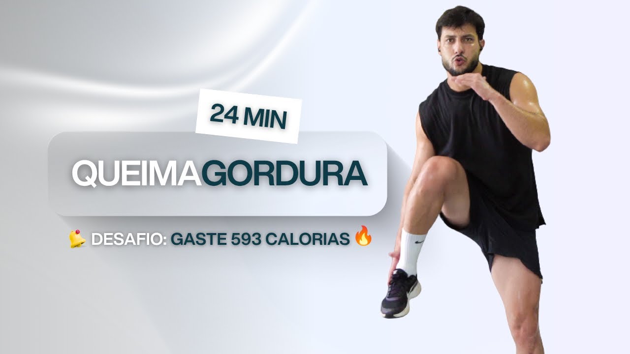 24 Min CARDIO HIIT | Para QUEIMAR GORDURA e DIMINUIR a barriga em casa, sem repetições