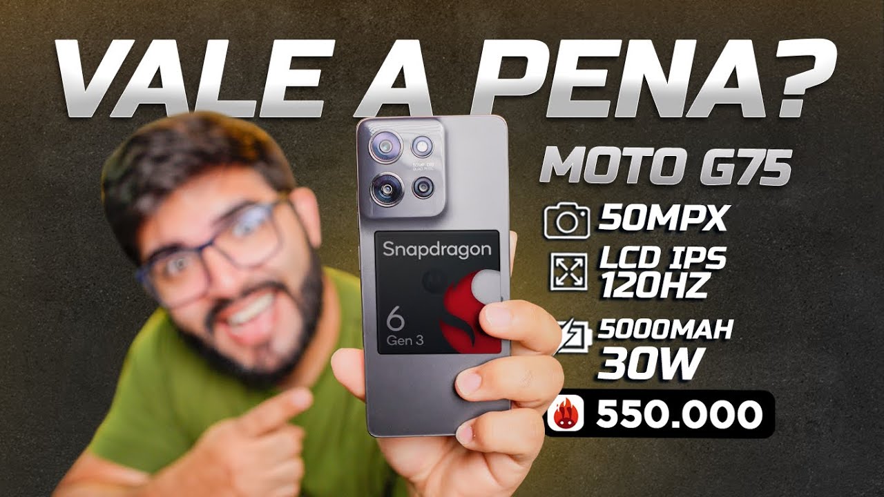 CHEGOU! Moto G75 é o novo sucesso da motorola? IP68, 256GB, Snapdragon, vale mesmo a pena?