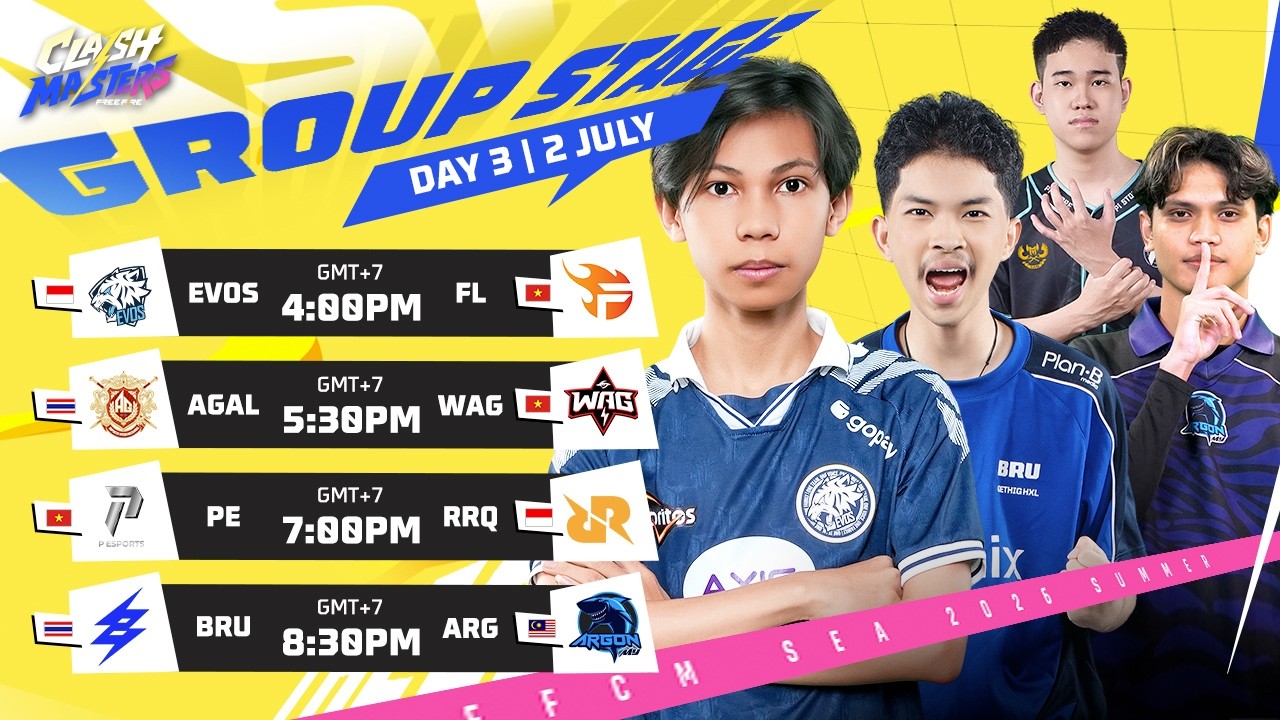 [EN] FFCM Group Stage Day 3 | Free Fire Clash Masters SEA 2026 Summer