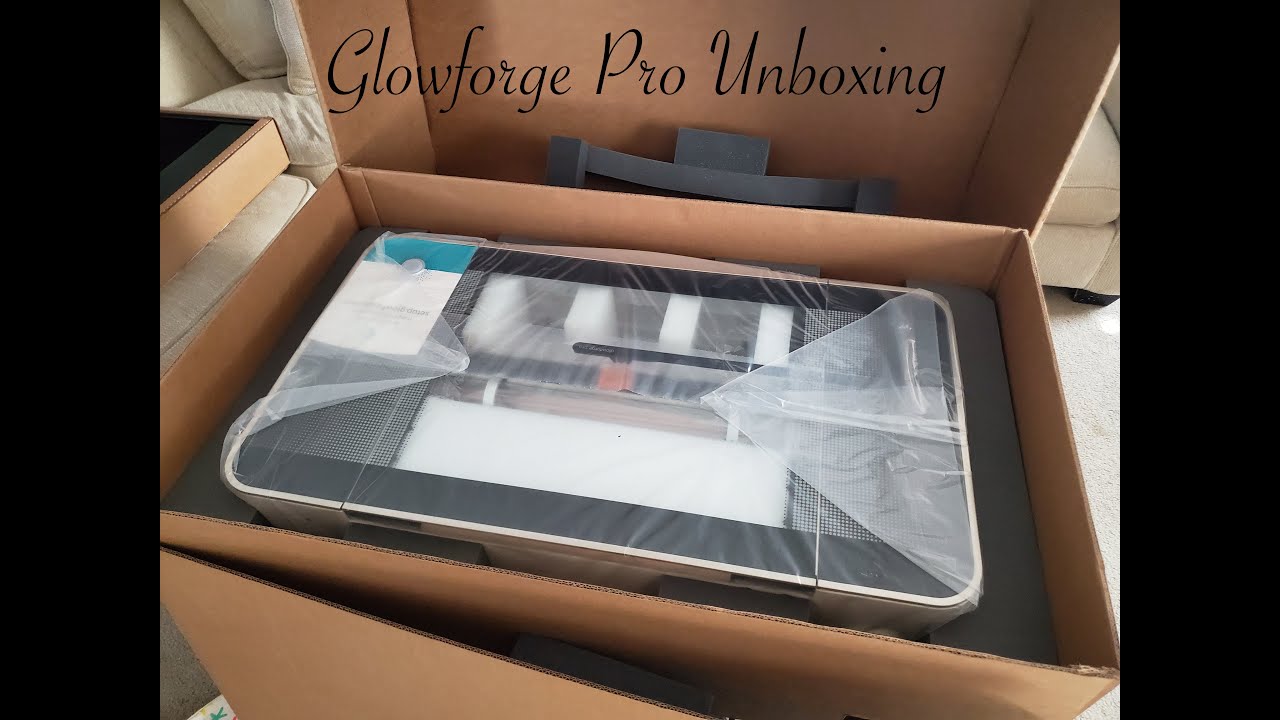 Glowforge Pro Unboxing. First print 30 mins or less?