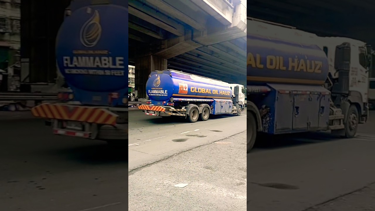 Global Oil Hauz Tanker Truck SLEX Manila Philippines #shorts #truck #philippines #viral