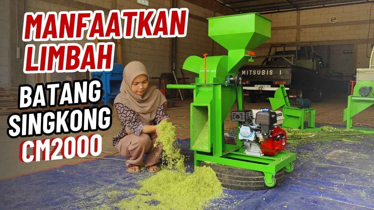 GILING BATANG SINGKONG OLAH JADI PAKAN TERNAK PAKAI MESIN MULTIFUNGSI CM2000 #mesinmultifungsi