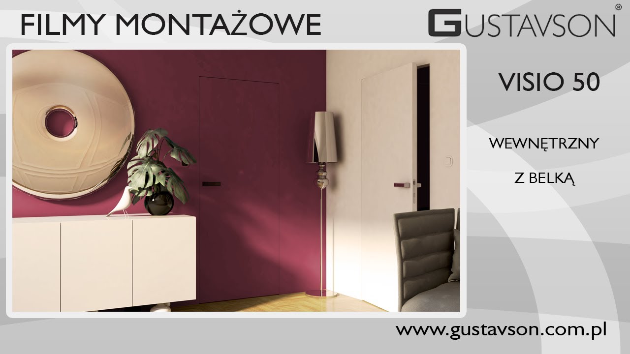 Montaż systemu Visio 50 wewnętrzny z belką