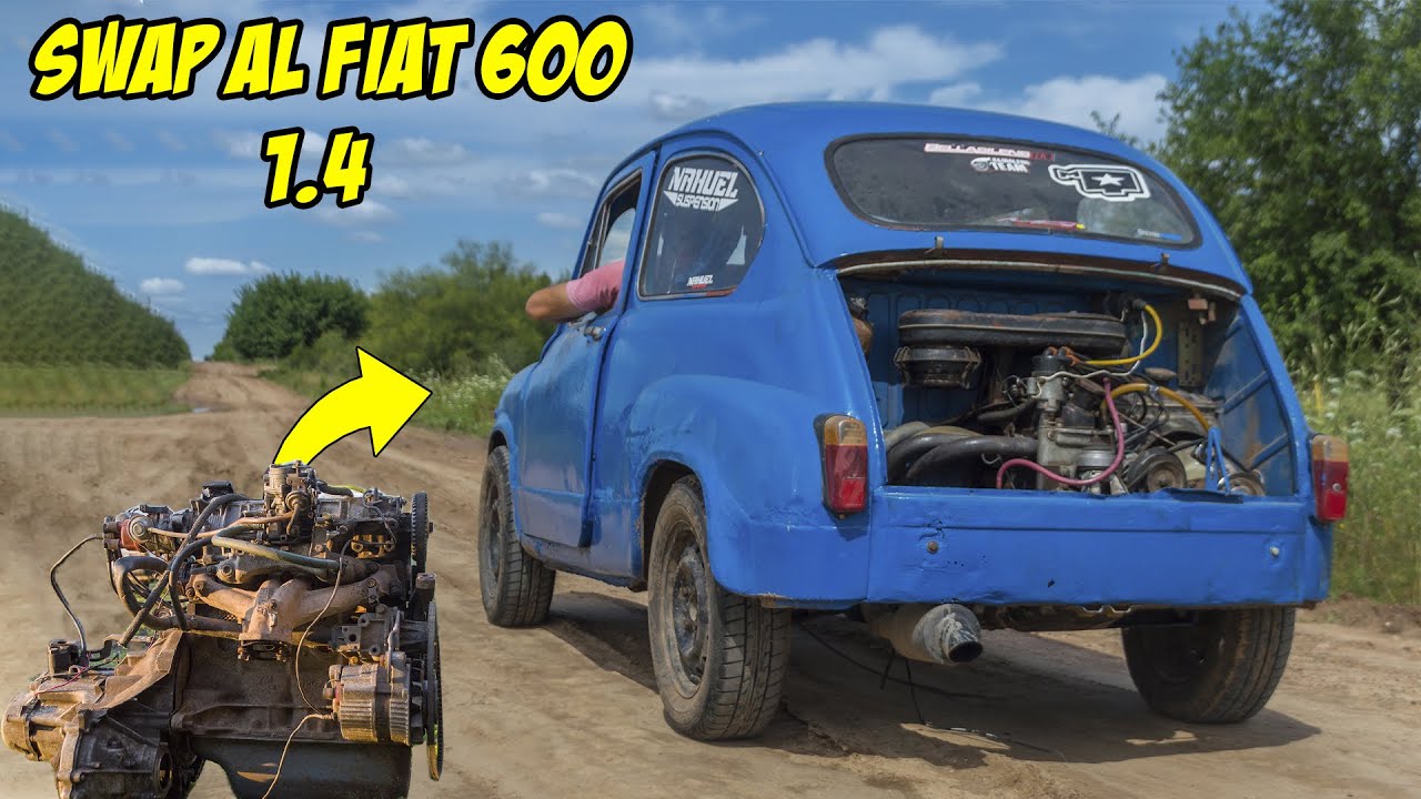 NUEVO SWAP AL FIAT 600 CON MOTOR 1400CC + Velocidad Máxima FIAT 600 - Radialero Team