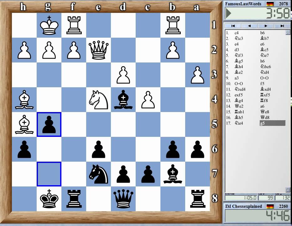 15 Min Chess #143 with Live Comments English Defence
