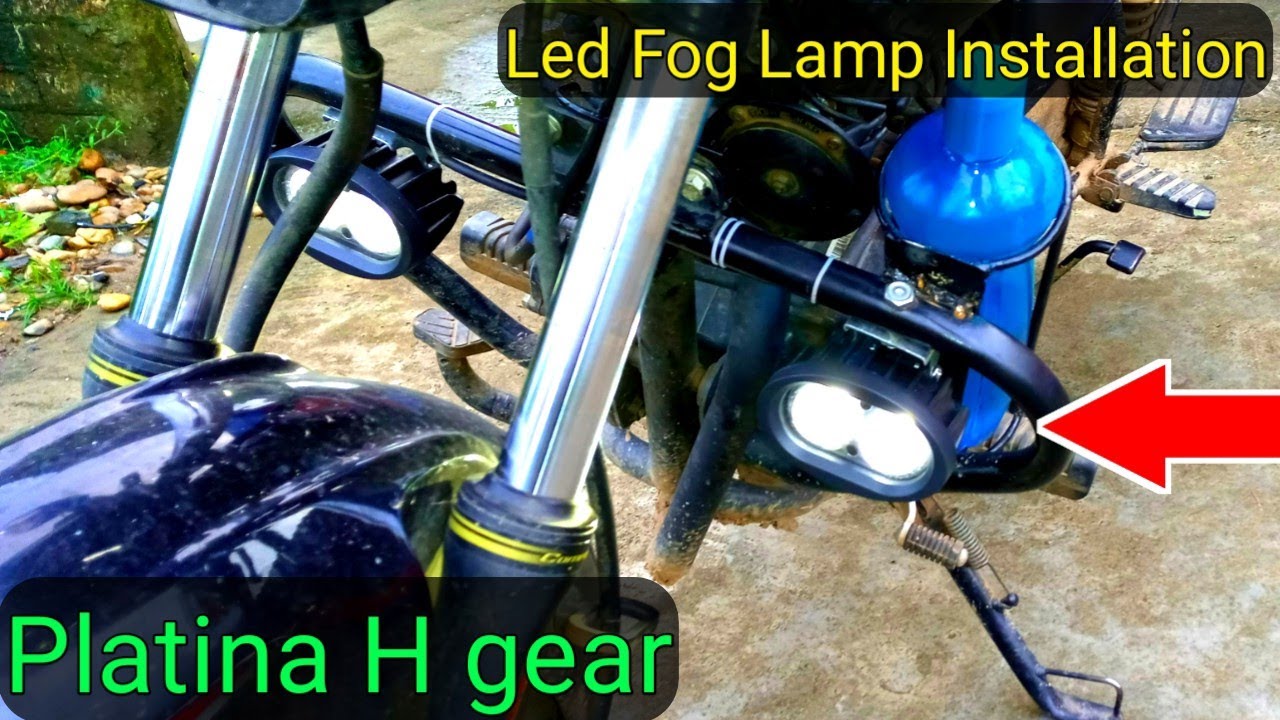 Fog Lamp installation on Bajaj Platina H-gear | How to install extra fog light on bajaj platina 2020