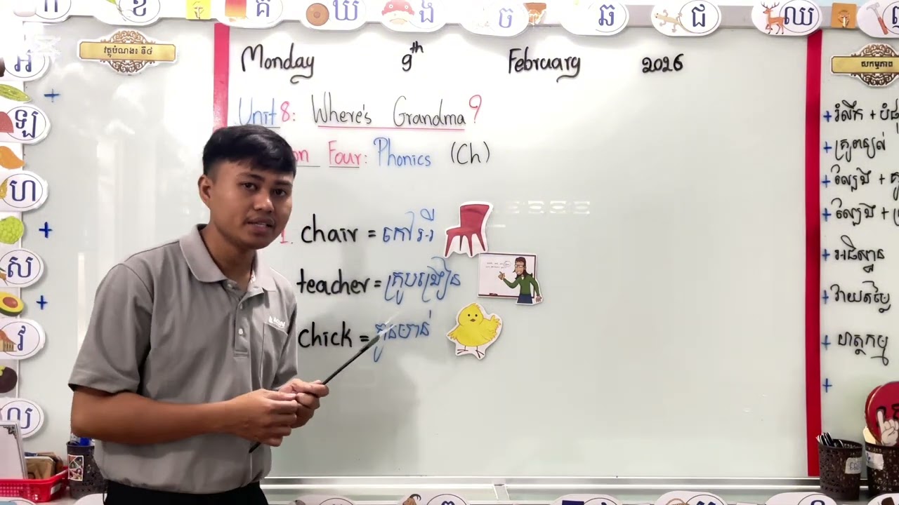 E1-Unit8-Where’s Grandma? Lesson Four:Phonics (Family and Friends 1)