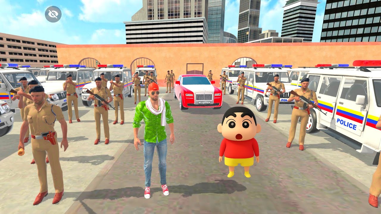Franklin and shinchan steel Golden Rolls Royce car 😱 In Indian Theft Auto 🤩🥳 simulator 🔥 new update