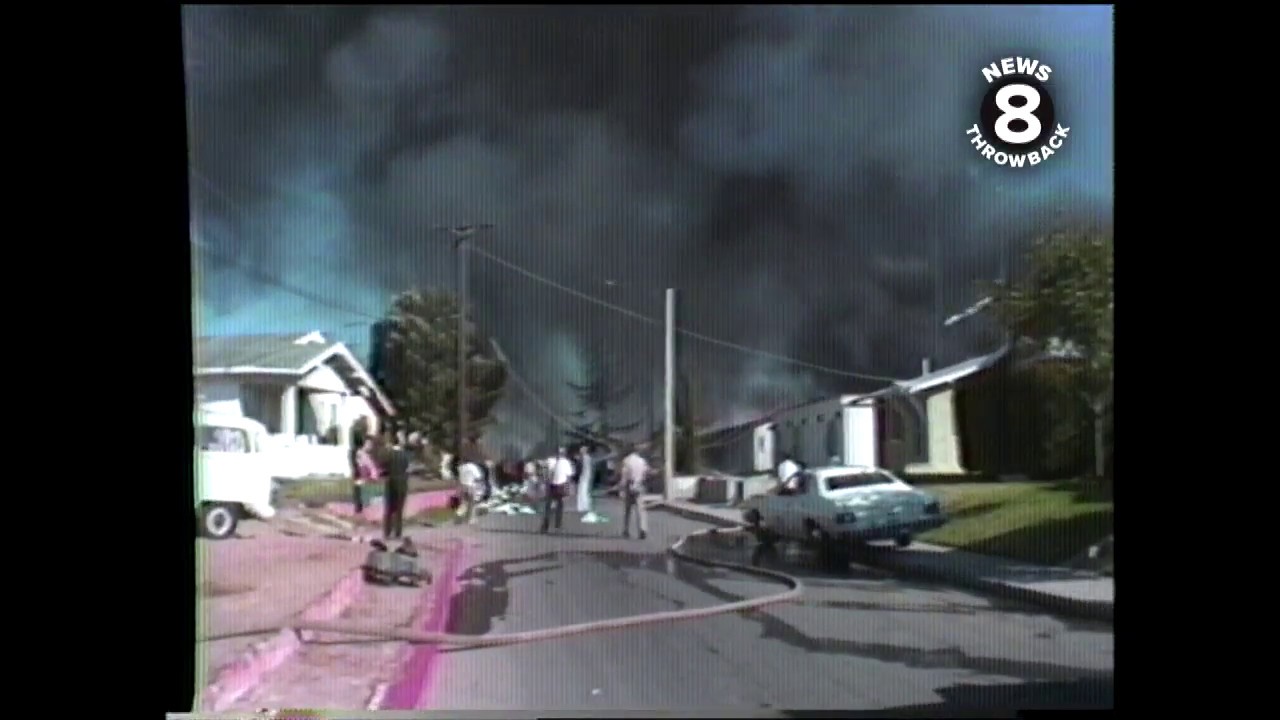 News 8 raw video of aftermath of PSA Flight 182 crash