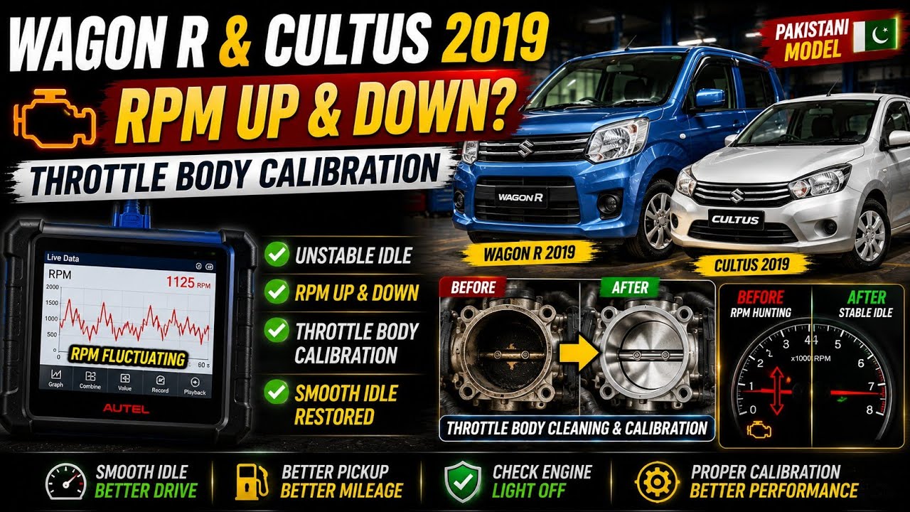 Suzuki Cultus and WagonR Throttle Body Calibration 100% Working Secret