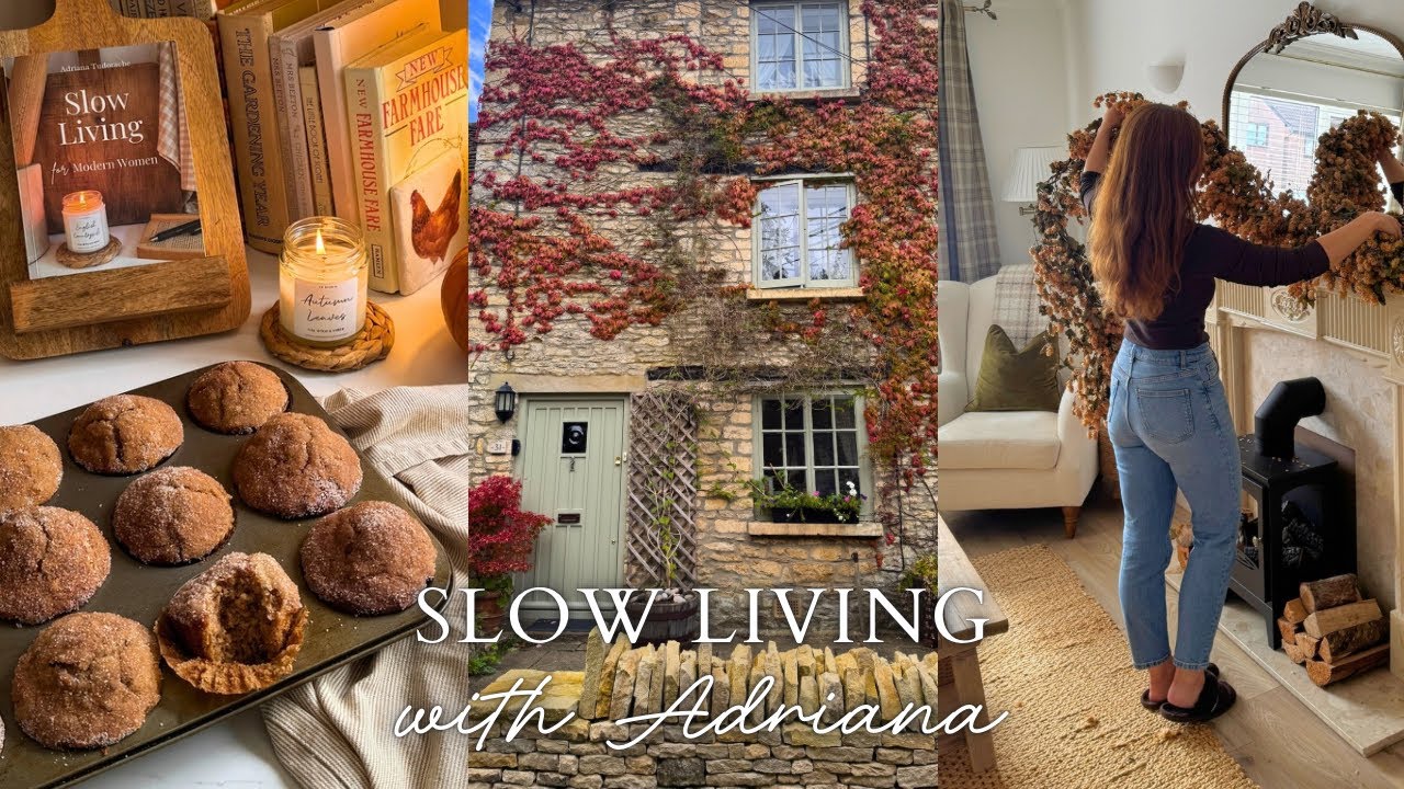 Slow Living in Fairytale England | Autumn Baking & Homemaking, The Cotswolds Tetbury Silent Vlog UK