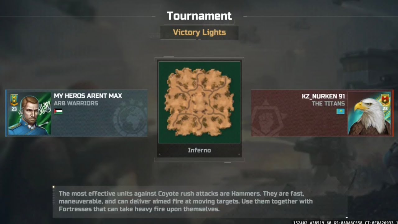 Tournament battle :  victory lights VS 