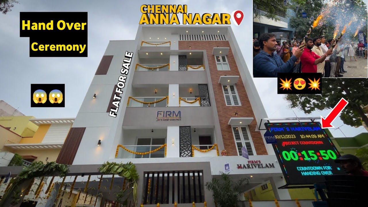 😍Beautiful & Spacious Flats for sale in Chennai🏡Anna Nagar🚩Hand Over Ceremony-Firm Foundation