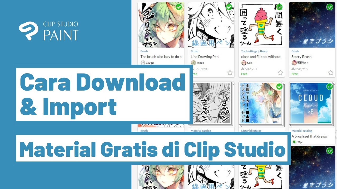 Cara Download dan Import Material Gratis ke Clip Studio Paint