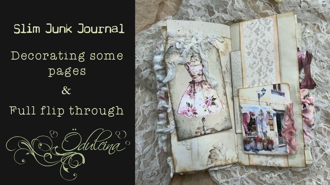 Part 2 - Let’s decorate the slim long “junk journal” and the full flip through.