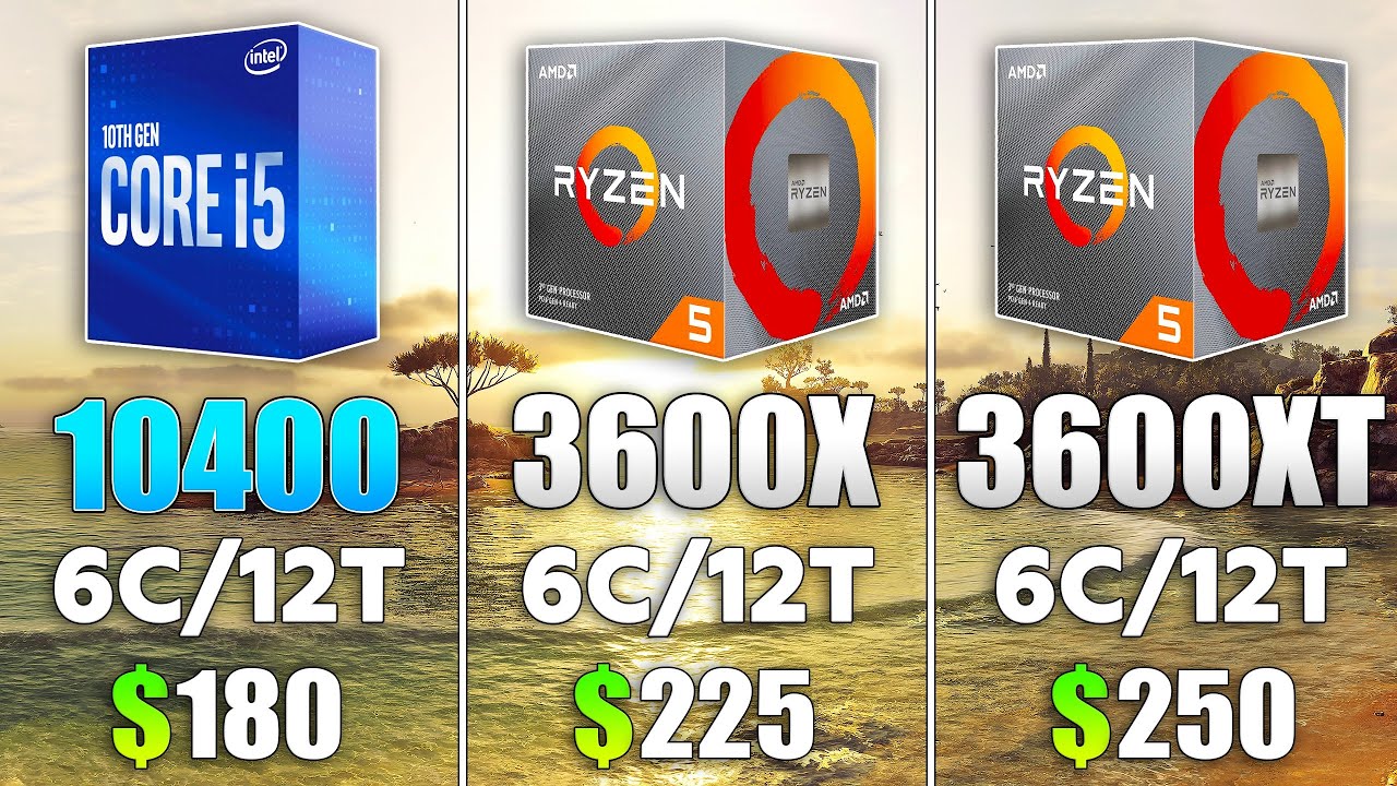 Ryzen 5 3600XT vs Ryzen 5 3600X vs i5 10400 Test in 9 Games
