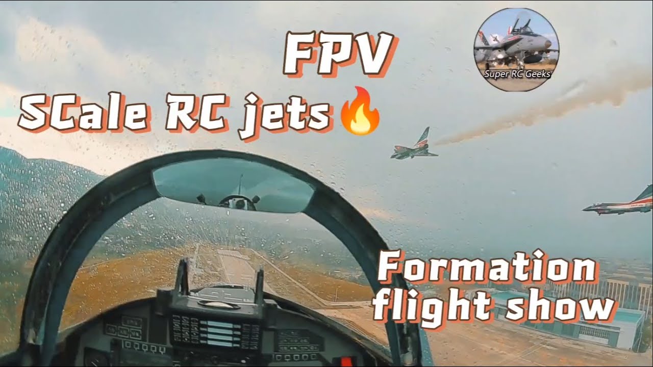 FPV SCALE RC jet J10 formation team flight show #rcjet  #rcairplane #scale#scaleturbine #fpvflight