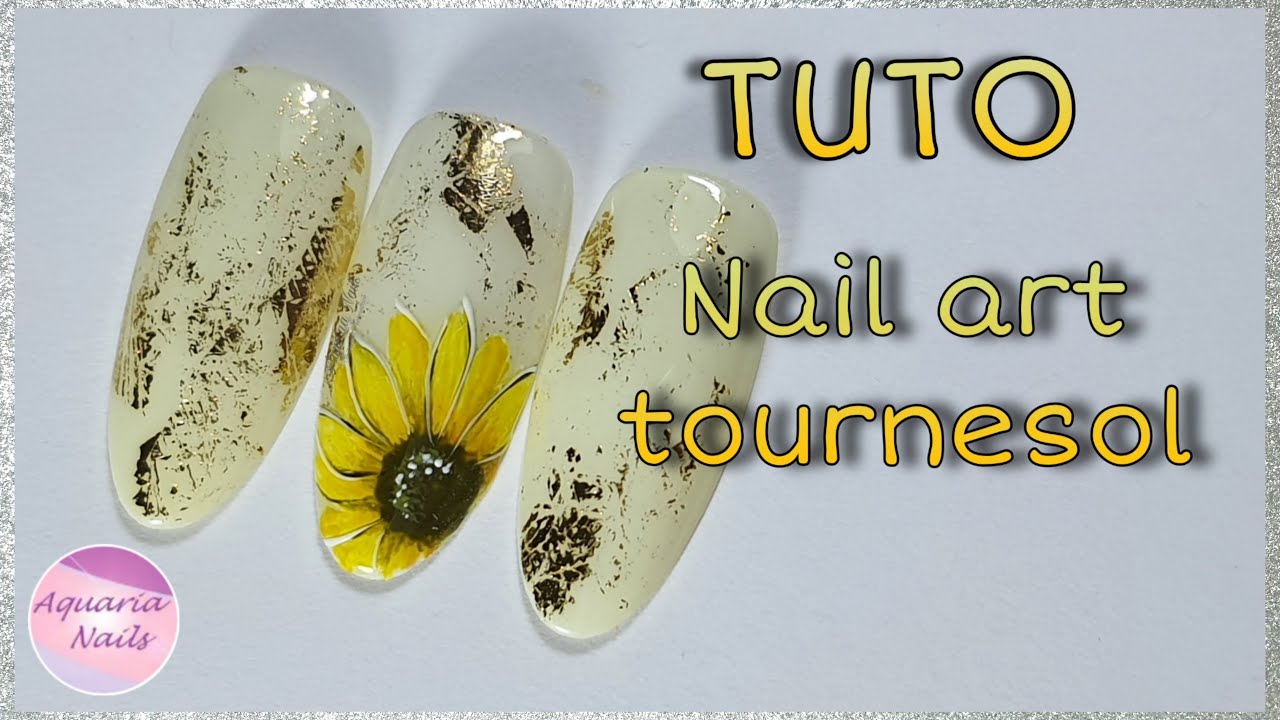 TUTO Nail art tournesol