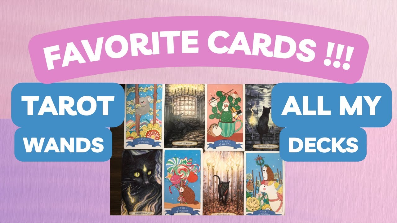 The Tarot WANDS: my favorite cards from EVERY DECK in my TAROT collection