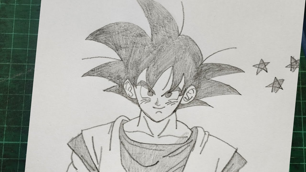 How to draw goku | easy anime pencil drawing step by step