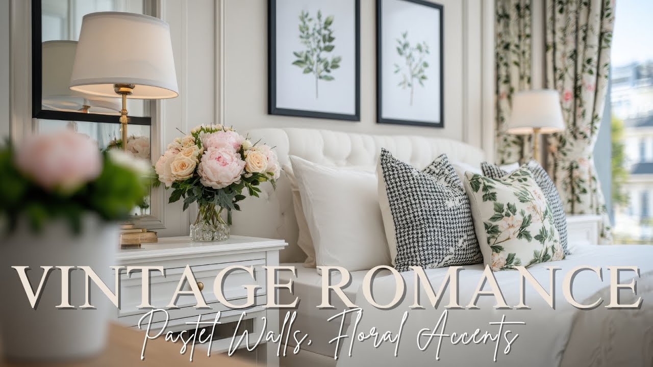 Vintage Romance in a Tiny Home: Pastel Walls, Floral Accents, Heartfelt Styling