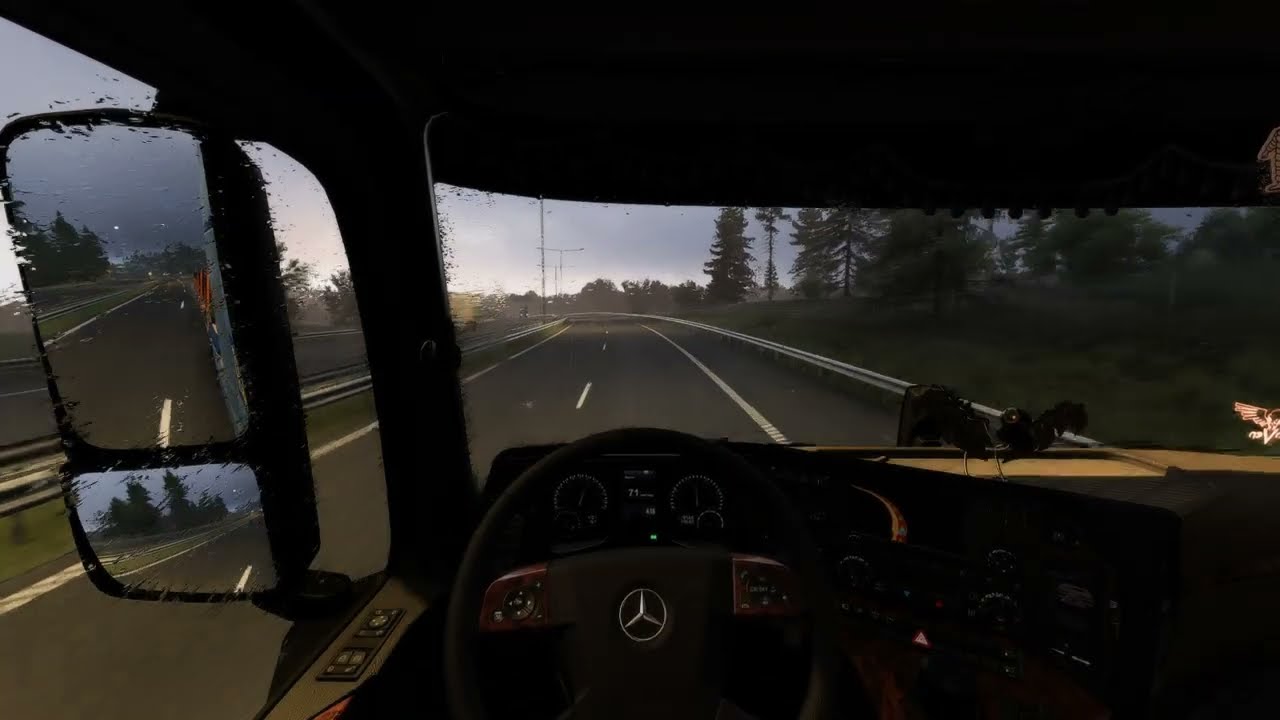 Euro Truck Simulator 2 (Snowy Moon . Lighting Improvements v2 + ReShade)