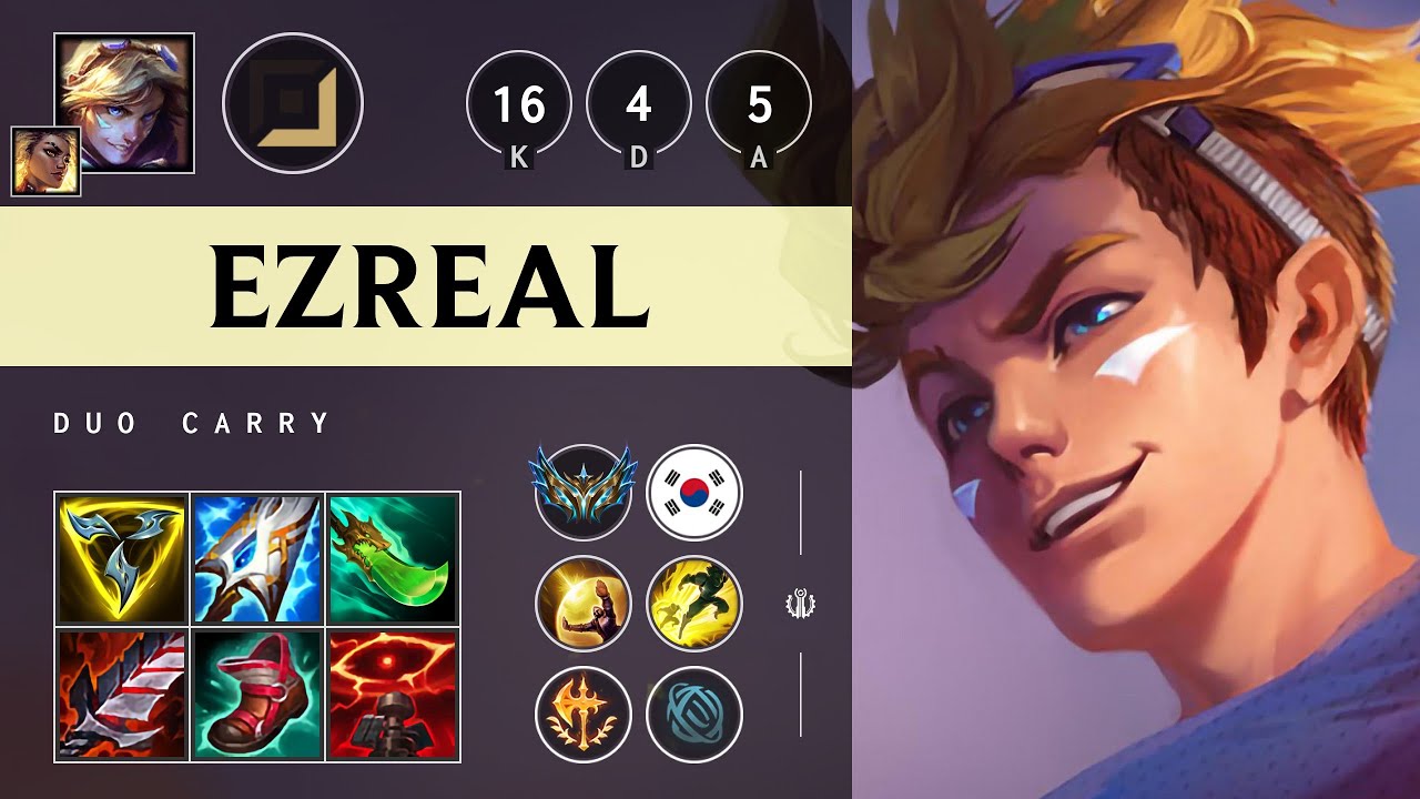 Ezreal ADC vs Jhin: Triple Kill, Rampage - KR Challenger Patch 14.18