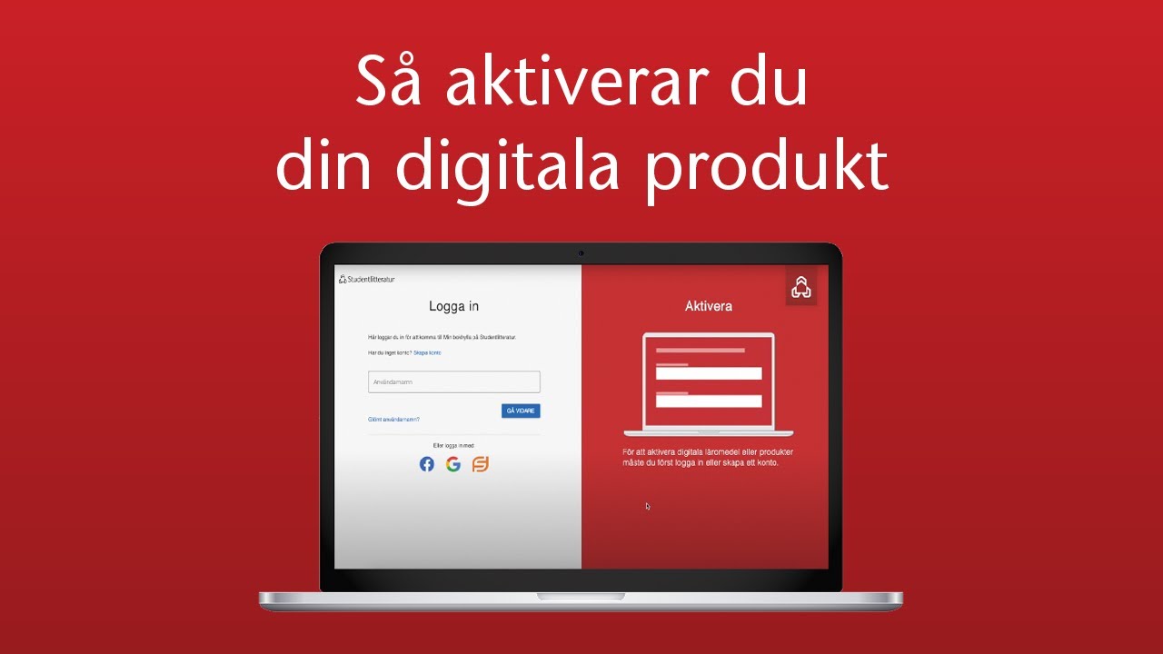 Aktivera ditt digitala l&auml;romedel