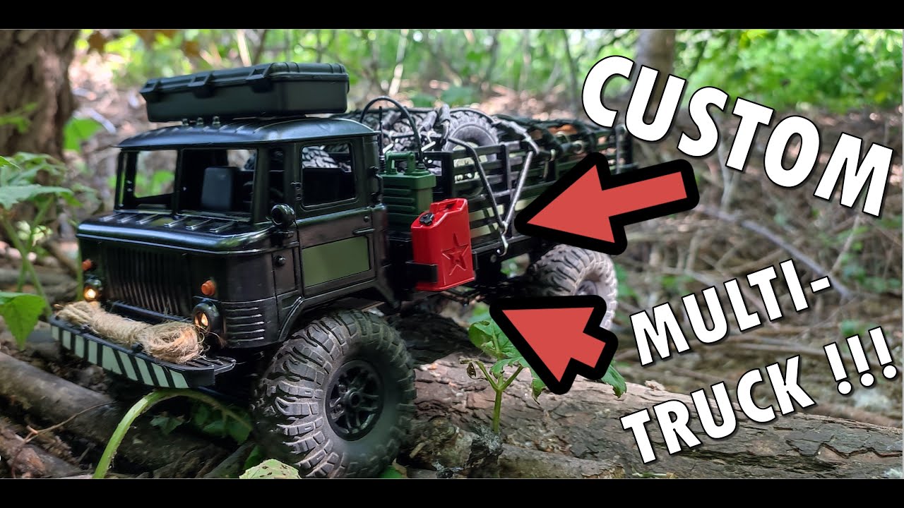 CUSTOM B24 TRUCK going offroad By WPL B24 MILITARY TRUCK