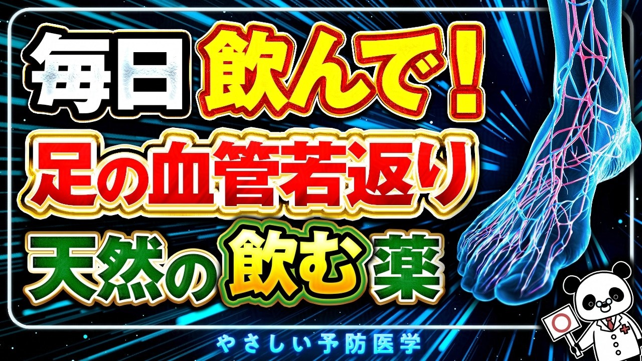【医師解説】足の血管が若返る！天然の飲む薬で「一酸化窒素（NO）」をドバドバ出す方法