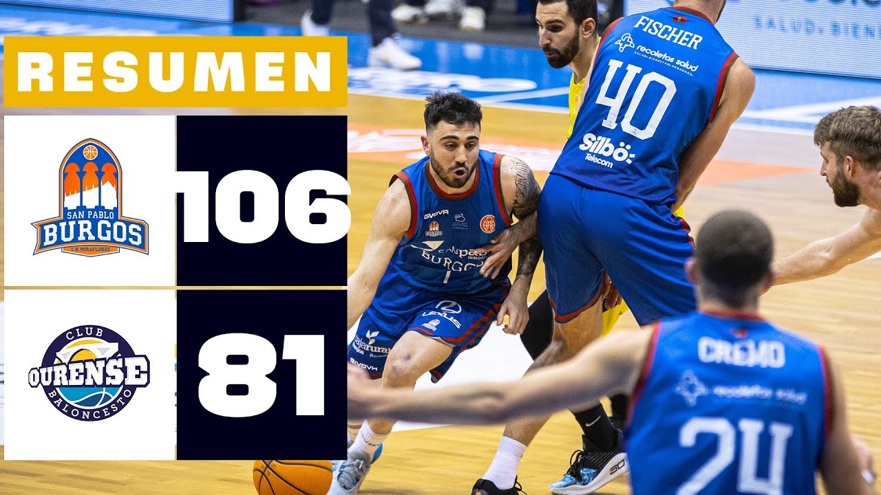 SILBÖ SAN PABLO BURGOS 106-81 AIR CARGOBOOKING OURENSE | RESUMEN PRIMERA FEB