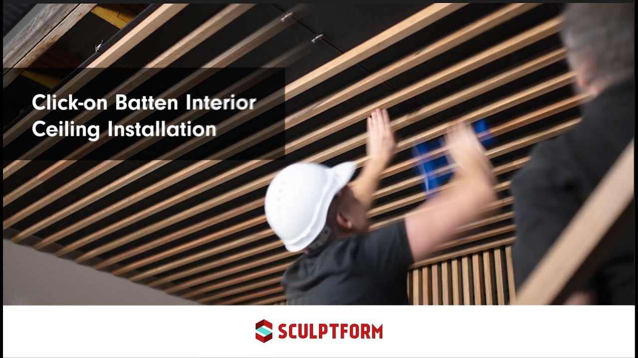 Installing Sculptform Click-on Battens on a Suspended Ceiling