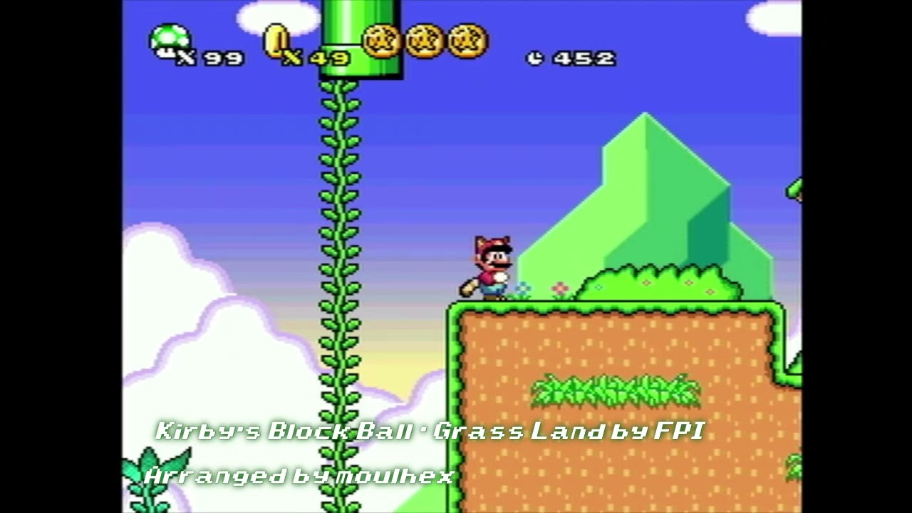 Kirby's Block Ball - Grass Land [SMW Custom Music ReMiX]
