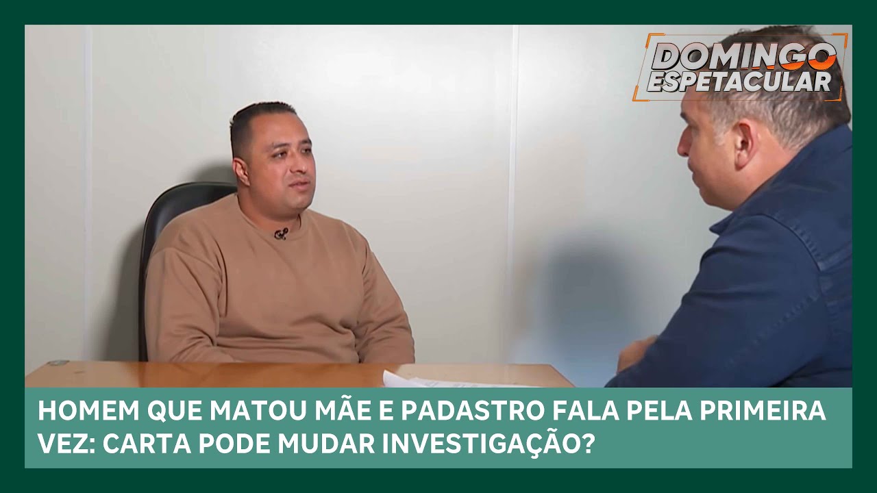 Exclusivo! Gottino entrevista o homem que matou a m&atilde;e e o padrasto em um bar | Domingo Espetacular