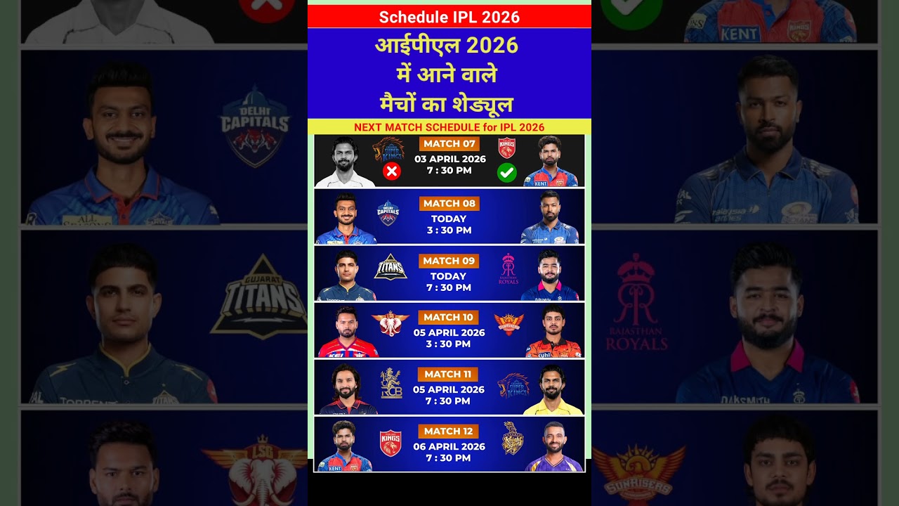 IPL 2026 Match Schedule Date Time 4 April #date #schedule #cricket #ipl